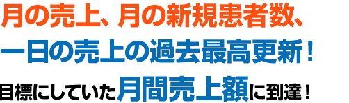 幸せ繁盛実践会に入会後1年2カ月で月の売上過去最高額、1日の売上最高額に到達！